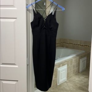 Strapped Black Pencil Dress